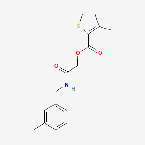 molecular formula C16H17NO3S B2521784 2-((3-甲基苄基)氨基)-2-氧代乙基 3-甲硫代吩-2-羧酸酯 CAS No. 1291873-99-8