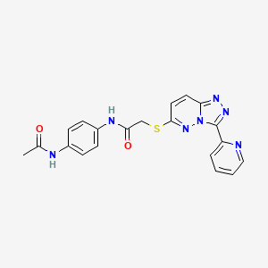 molecular formula C20H17N7O2S B2521785 N-(4-乙酰氨基苯基)-2-((3-(吡啶-2-基)-[1,2,4]三唑并[4,3-b]哒嗪-6-基)硫代)乙酰胺 CAS No. 868967-74-2