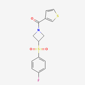 (3-((4-Fluorophenyl)sulfonyl)azetidin-1-yl)(thiophen-3-yl)methanone