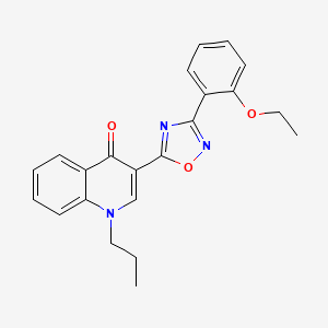molecular formula C22H21N3O3 B2521809 3-(3-(2-乙氧苯基)-1,2,4-恶二唑-5-基)-1-丙基喹啉-4(1H)-酮 CAS No. 1358986-34-1