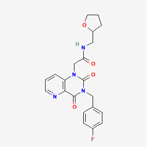 2-(3-(4-fluorobenzyl)-2,4-dioxo-3,4-dihydropyrido[3,2-d]pyrimidin-1(2H)-yl)-N-((tetrahydrofuran-2-yl)methyl)acetamide