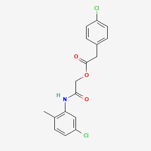 molecular formula C17H15Cl2NO3 B2521822 [(5-Chloro-2-methylphenyl)carbamoyl]methyl 2-(4-chlorophenyl)acetate CAS No. 380203-08-7
