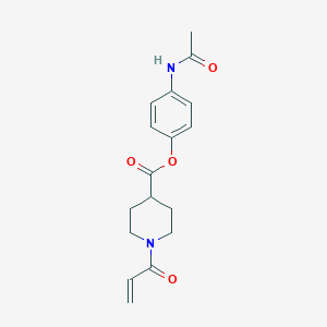 molecular formula C17H20N2O4 B2521825 (4-Acetamidophenyl) 1-prop-2-enoylpiperidine-4-carboxylate CAS No. 2361699-90-1