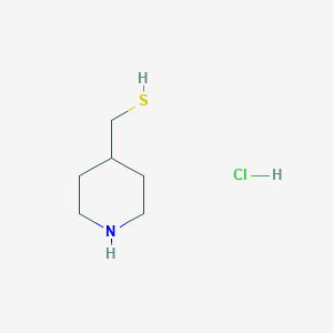 molecular formula C6H14ClNS B2521829 piperidin-4-ylmethanethiol HCl CAS No. 2580206-87-5