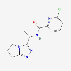 6-chloro-N-[1-(6,7-dihydro-5H-pyrrolo[2,1-c][1,2,4]triazol-3-yl)ethyl]pyridine-2-carboxamide