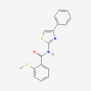 molecular formula C17H14N2OS2 B2521833 2-(methylthio)-N-(4-phenylthiazol-2-yl)benzamide CAS No. 896344-85-7