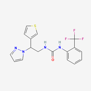 1-(2-(1H-pyrazol-1-yl)-2-(thiophen-3-yl)ethyl)-3-(2-(trifluoromethyl)phenyl)urea