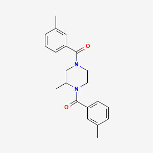 molecular formula C21H24N2O2 B2521847 2-Methyl-1,4-bis(3-methylbenzoyl)piperazine CAS No. 325991-81-9