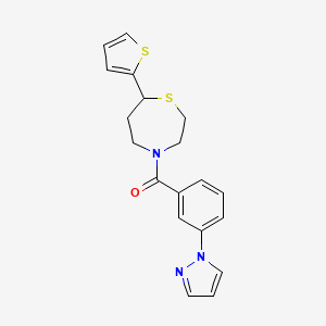 (3-(1H-pyrazol-1-yl)phenyl)(7-(thiophen-2-yl)-1,4-thiazepan-4-yl)methanone
