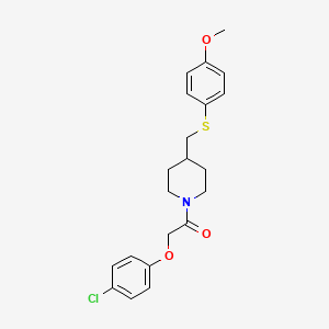 2-(4-Chlorophenoxy)-1-(4-(((4-methoxyphenyl)thio)methyl)piperidin-1-yl)ethanone