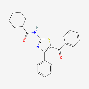 molecular formula C23H22N2O2S B2521855 N-(5-benzoyl-4-phenyl-1,3-thiazol-2-yl)cyclohexanecarboxamide CAS No. 330191-13-4