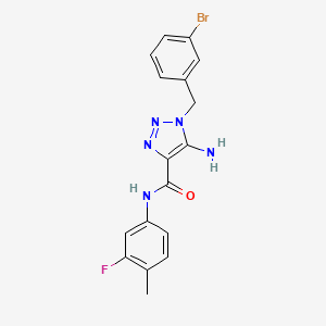5-amino-1-(3-bromobenzyl)-N-(3-fluoro-4-methylphenyl)-1H-1,2,3-triazole-4-carboxamide