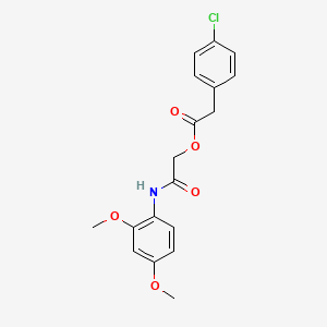 molecular formula C18H18ClNO5 B2521865 [2-(2,4-二甲氧基苯胺基)-2-氧代乙基] 2-(4-氯苯基)乙酸酯 CAS No. 1002163-92-9