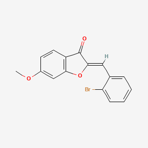 molecular formula C16H11BrO3 B2521870 (Z)-2-(2-bromobenzylidene)-6-methoxybenzofuran-3(2H)-one CAS No. 620546-79-4