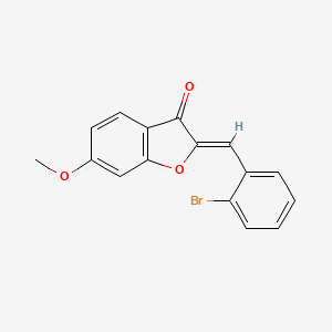 molecular formula C16H11BrO3 B2521870 (Z)-2-(2-Brombenzyliden)-6-methoxybenzofuran-3(2H)-on CAS No. 620546-79-4