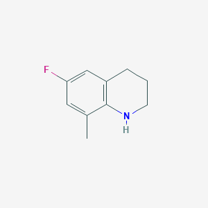 molecular formula C10H12FN B2521875 6-Fluoro-8-methyl-1,2,3,4-tetrahydroquinoline CAS No. 953908-72-0