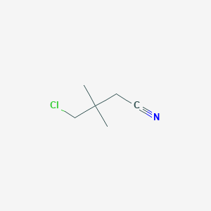 molecular formula C6H10ClN B2521877 4-Chloro-3,3-dimethylbutanenitrile CAS No. 116673-94-0