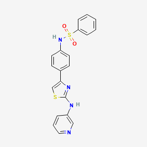 N-(4-(2-(pyridin-3-ylamino)thiazol-4-yl)phenyl)benzenesulfonamide