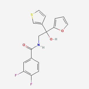 3,4-difluoro-N-(2-(furan-2-yl)-2-hydroxy-2-(thiophen-3-yl)ethyl)benzamide