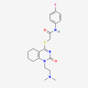 2-((1-(2-(dimethylamino)ethyl)-2-oxo-1,2,5,6,7,8-hexahydroquinazolin-4-yl)thio)-N-(4-fluorophenyl)acetamide
