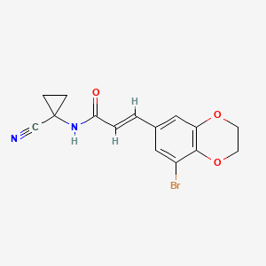 (E)-3-(5-Bromo-2,3-dihydro-1,4-benzodioxin-7-yl)-N-(1-cyanocyclopropyl)prop-2-enamide