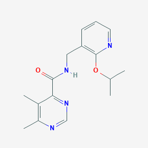 5,6-Dimethyl-N-[(2-propan-2-yloxypyridin-3-yl)methyl]pyrimidine-4-carboxamide
