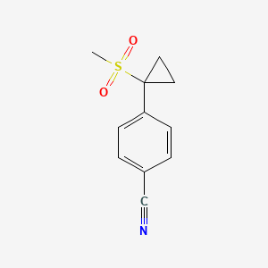 4-(1-Methanesulfonylcyclopropyl)benzonitrile