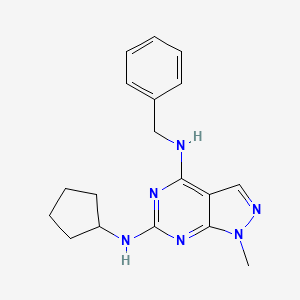 N~4~-benzyl-N~6~-cyclopentyl-1-methyl-1H-pyrazolo[3,4-d]pyrimidine-4,6-diamine