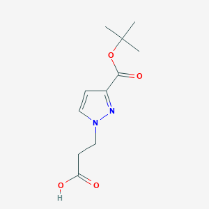 3-[3-(tert-butoxycarbonyl)-1H-pyrazol-1-yl]propanoic acid