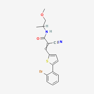 3-[5-(2-bromophenyl)thiophen-2-yl]-2-cyano-N-(1-methoxypropan-2-yl)prop-2-enamide