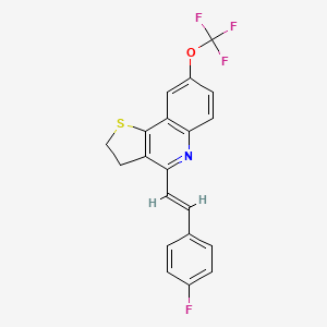 4-[(E)-2-(4-fluorophenyl)ethenyl]-8-(trifluoromethoxy)-2,3-dihydrothieno[3,2-c]quinoline