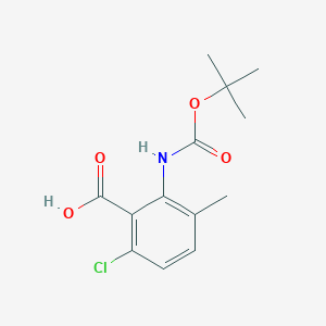 6-Chloro-3-methyl-2-[(2-methylpropan-2-yl)oxycarbonylamino]benzoic acid