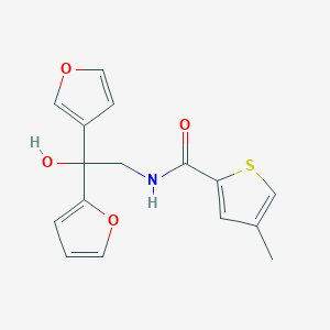 N-(2-(furan-2-yl)-2-(furan-3-yl)-2-hydroxyethyl)-4-methylthiophene-2-carboxamide
