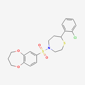 7-(2-chlorophenyl)-4-((3,4-dihydro-2H-benzo[b][1,4]dioxepin-7-yl)sulfonyl)-1,4-thiazepane