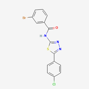 3-bromo-N-[5-(4-chlorophenyl)-1,3,4-thiadiazol-2-yl]benzamide