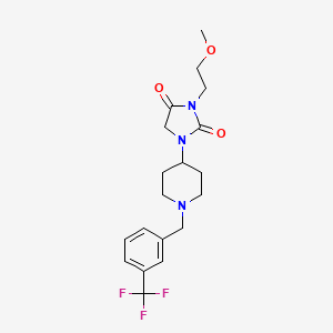 3-(2-Methoxyethyl)-1-(1-(3-(trifluoromethyl)benzyl)piperidin-4-yl)imidazolidine-2,4-dione