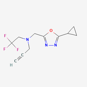 [(5-Cyclopropyl-1,3,4-oxadiazol-2-yl)methyl](prop-2-yn-1-yl)(2,2,2-trifluoroethyl)amine
