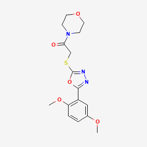 4-({[5-(2,5-Dimethoxyphenyl)-1,3,4-oxadiazol-2-yl]thio}acetyl)morpholine