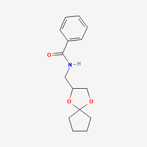 N-(1,4-dioxaspiro[4.4]nonan-2-ylmethyl)benzamide