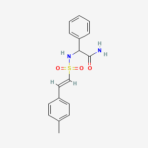 2-[[(E)-2-(4-methylphenyl)ethenyl]sulfonylamino]-2-phenylacetamide