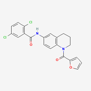 2,5-dichloro-N-[1-(furan-2-carbonyl)-3,4-dihydro-2H-quinolin-6-yl]benzamide