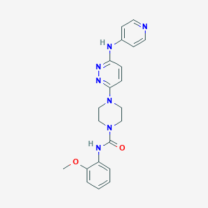 molecular formula C21H23N7O2 B2521931 N-(2-methoxyphenyl)-4-(6-(pyridin-4-ylamino)pyridazin-3-yl)piperazine-1-carboxamide CAS No. 1021214-34-5