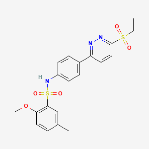 N-(4-(6-(ethylsulfonyl)pyridazin-3-yl)phenyl)-2-methoxy-5-methylbenzenesulfonamide