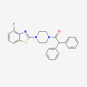 molecular formula C25H22FN3OS B2521943 1-(4-(4-氟苯并[d]噻唑-2-基)哌嗪-1-基)-2,2-二苯乙酮 CAS No. 897480-75-0