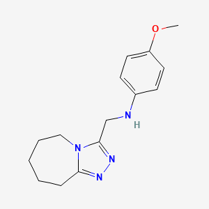 4-methoxy-N-(6,7,8,9-tetrahydro-5H-[1,2,4]triazolo[4,3-a]azepin-3-ylmethyl)aniline
