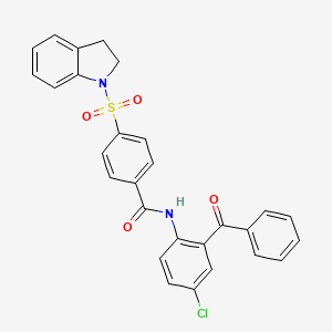 N-(2-benzoyl-4-chlorophenyl)-4-(indolin-1-ylsulfonyl)benzamide