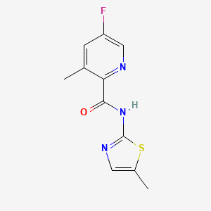 molecular formula C11H10FN3OS B2521952 5-fluoro-3-methyl-N-(5-methyl-1,3-thiazol-2-yl)pyridine-2-carboxamide CAS No. 2415452-32-1