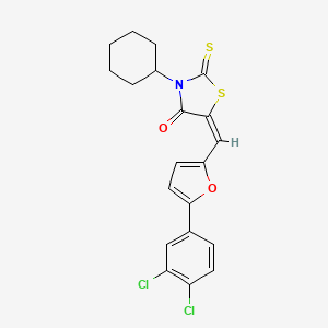 3-Cyclohexyl-5-{[5-(3,4-dichlorophenyl)furan-2-YL]methylidene}-2-sulfanylidene-1,3-thiazolidin-4-one