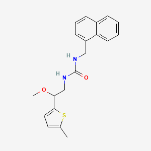 molecular formula C20H22N2O2S B2521954 1-(2-Methoxy-2-(5-methylthiophen-2-yl)ethyl)-3-(naphthalen-1-ylmethyl)urea CAS No. 1448125-84-5