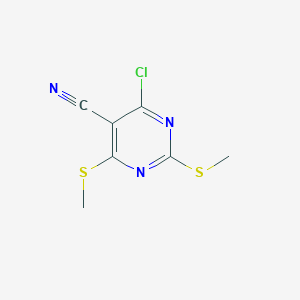 4-Chloro-2,6-bis(methylsulfanyl)pyrimidine-5-carbonitrile